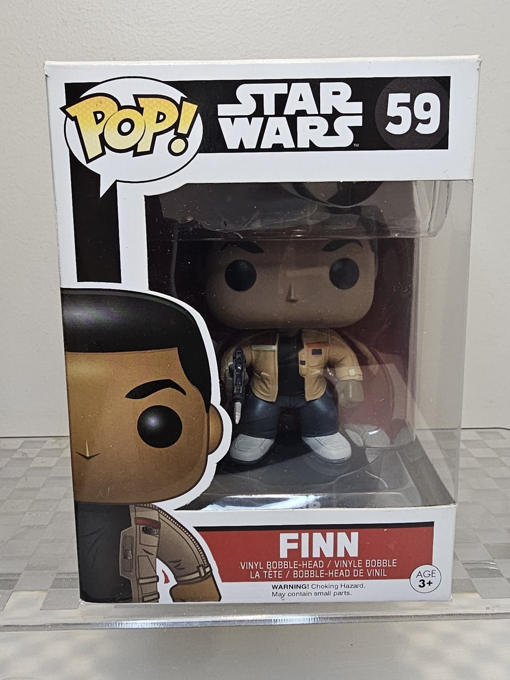 Funko Pop! Star Wars Finn Brown Tan Black White Figure